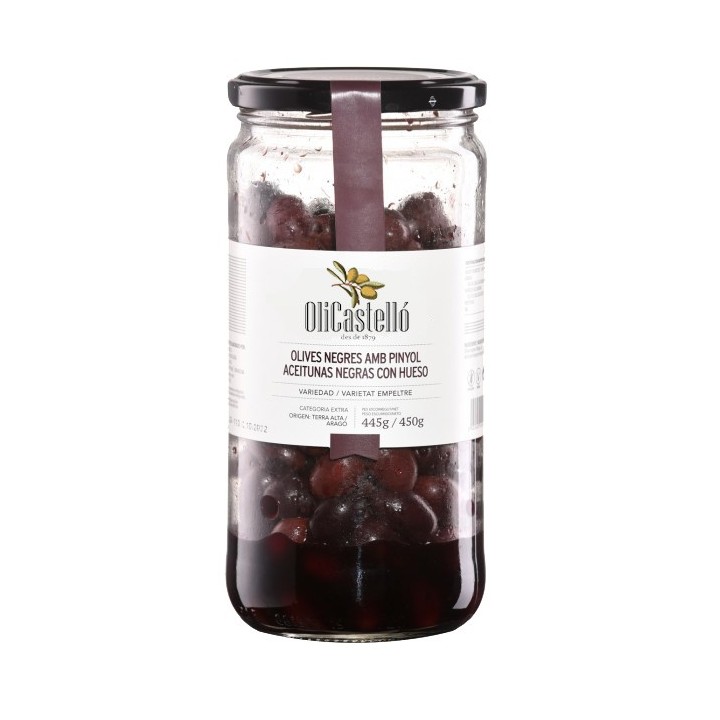 Olives negres amb pinyol | Qualitat Premium