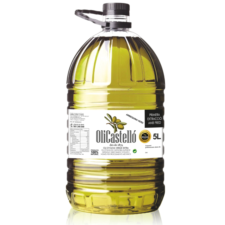 Oli d’Oliva Verge Extra Verd Arbequina 5L - OliCastelló